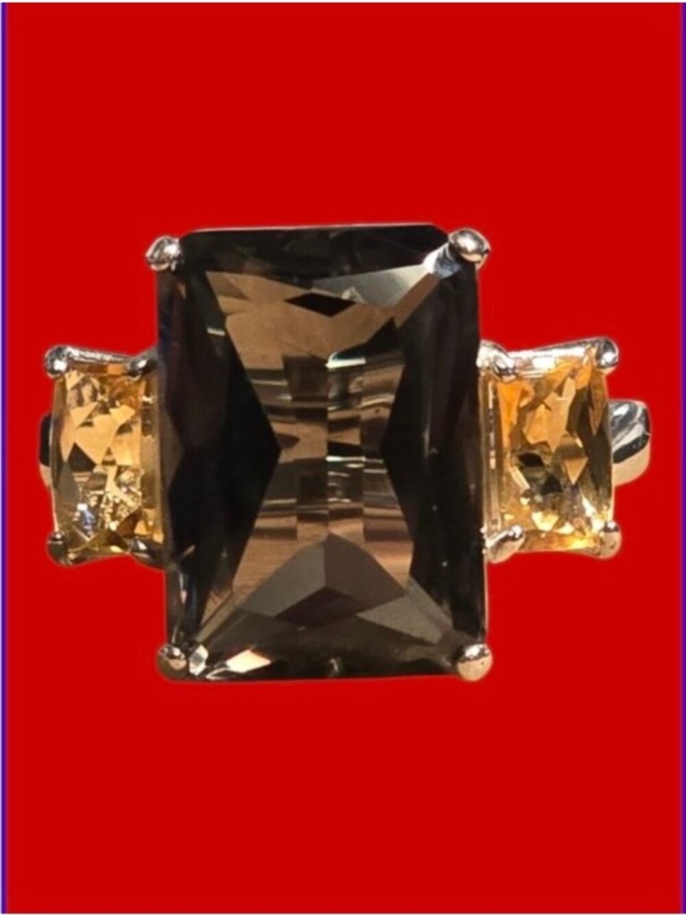 925 Sterling Silver Ring with Natural Color Changing Alexandrite D Quartz
